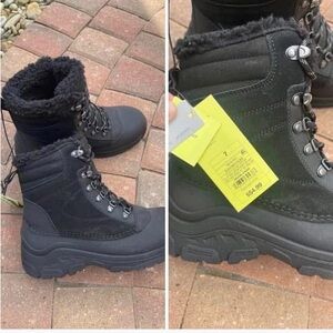 All in Motion Men's Black Weatherproof Snow Rain Boots Size 7 NEW